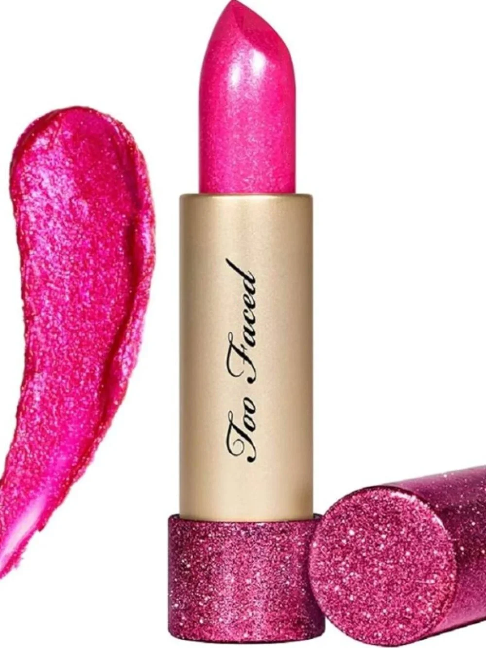 Too Faced Throwback Metallic Sparkle Lipstick: Shade TF 20